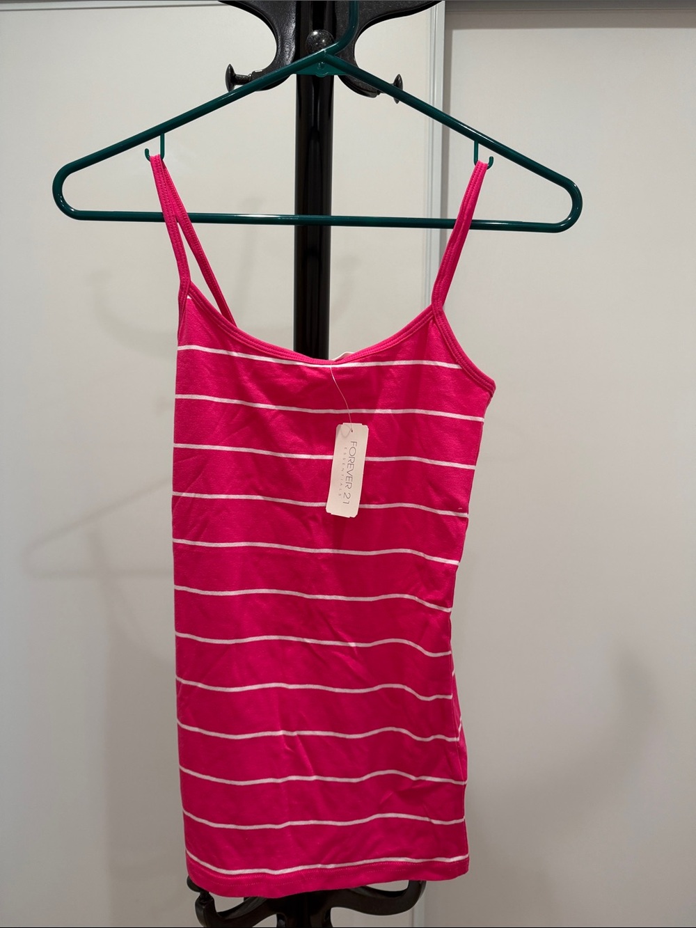 Forever 21 Hot Pink Striped Cami Dress